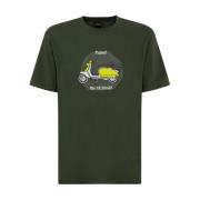T-Shirt MET Grafische Print F**k , Green , Heren