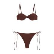 Verstelbare Amerikaanse stijl bikini set Me-Fui , Brown , Dames