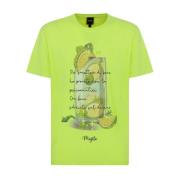 T-Shirt MET Grafische Print F**k , Yellow , Heren