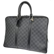 Pre-owned Canvas briefcases Louis Vuitton Vintage , Black , Dames