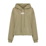 Groene Katoenen Sweatshirt met Capuchon MM6 Maison Margiela , Green , ...