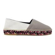 Beige Leren Espadrilles Ss22 Off White , Multicolor , Dames