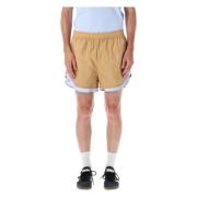 Beige Lycra Shorts met Elastische Taille Adidas , Beige , Heren