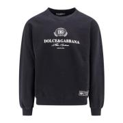 Logo Katoenen Sweatshirt Crew-neck Lange Mouw Dolce & Gabbana , Black ...