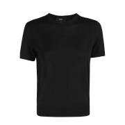 Essentiële T-shirt Theory , Black , Dames