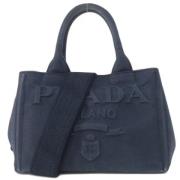 Pre-owned Leather prada-bags Prada Vintage , Blue , Dames