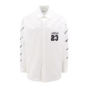 Witte Button-Up Shirt met Iconisch Borduurwerk Off White , White , Her...