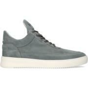 Groene Suède Lage Sneakers Filling Pieces , Green , Heren