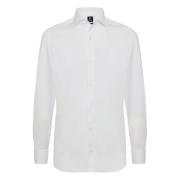 Regular Fit Wit Pinpoint Katoenen Overhemd Boggi Milano , White , Here...