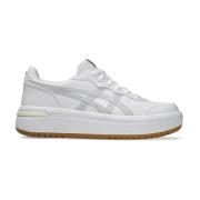 Retro Basketbalgeïnspireerde Hoogcomfort Sneaker Asics , White , Dames