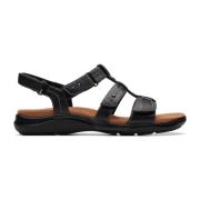 Strappy Sandal Kitly Step Clarks , Black , Dames