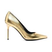 Gouden Gesloten Hoge Hakken Pumps Balmain , Yellow , Dames