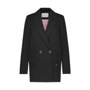 Oversized Blazer met Klassieke Kraag Fabienne Chapot , Black , Dames