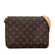 Pre-owned Canvas shoulder-bags Louis Vuitton Vintage , Brown , Dames