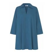 Celestial Tuniek met Zachte Kraag Masai , Blue , Dames