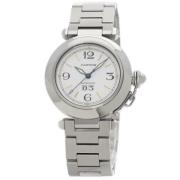 Pre-owned Stainless Steel watches Cartier Vintage , White , Heren