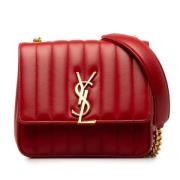 Pre-owned Leather crossbody-bags Yves Saint Laurent Vintage , Red , Da...
