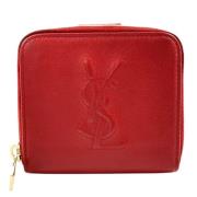 Pre-owned Leather wallets Yves Saint Laurent Vintage , Red , Dames