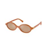 Bruine Montura Zonnebril Miu Miu , Brown , Dames