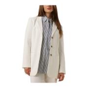 Witte Slimme Blazer Modström , White , Dames