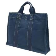 Pre-owned Fabric totes Hermès Vintage , Blue , Dames