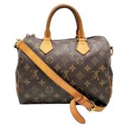 Pre-owned Canvas handbags Louis Vuitton Vintage , Brown , Dames