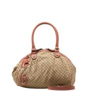 Pre-owned Canvas handbags Gucci Vintage , Beige , Dames