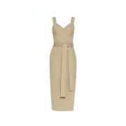 Gestreepte jurk met bandjes 'Honeya' By Herenne Birger , Beige , Dames