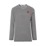 Gestreept longsleeve hartlogo T-shirt Comme des Garçons Play , Multico...