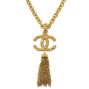 Pre-owned Metal chanel-jewelry Chanel Vintage , Yellow , Dames