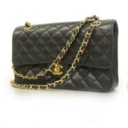 Pre-owned Leather chanel-bags Chanel Vintage , Black , Dames