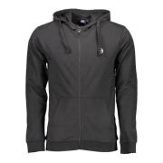 Zwarte Geborduurde Rits Hoodie Sweatshirt Sergio Tacchini , Black , He...