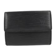 Pre-owned Leather wallets Louis Vuitton Vintage , Black , Dames