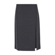 Grijze Wollen Blend Pencil Rok Philosophy di Lorenzo Serafini , Gray ,...