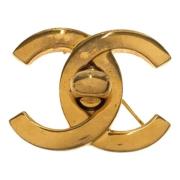 Pre-owned Metal chanel-jewelry Chanel Vintage , Yellow , Dames