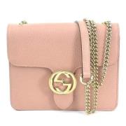 Pre-owned Leather shoulder-bags Gucci Vintage , Beige , Dames