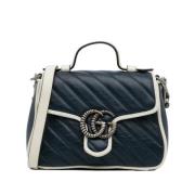 Pre-owned Leather gucci-bags Gucci Vintage , Blue , Dames