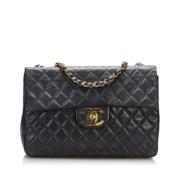 Pre-owned Leather chanel-bags Chanel Vintage , Black , Dames