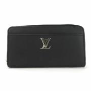 Pre-owned Leather wallets Louis Vuitton Vintage , Black , Dames