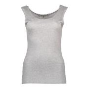 Grijze Logo Tanktop Chic Stijl Silvian Heach , Gray , Dames