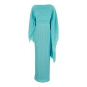 Asymmetrische Mouw Chiffon Jurk Solace London , Blue , Dames