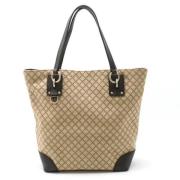 Pre-owned Canvas totes Gucci Vintage , Beige , Dames