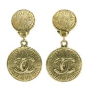 Pre-owned Metal chanel-jewelry Chanel Vintage , Yellow , Dames