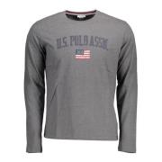 Klassieke Logo Tee Grijs Katoen Lange Mouw U.s. Polo Assn. , Gray , He...