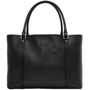 Pre-owned Leather totes Gucci Vintage , Black , Dames