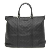 Pre-owned Leather handbags Gucci Vintage , Black , Dames