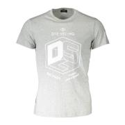 Stijlvolle Grijze Ronde Hals Tee Diesel , Gray , Heren