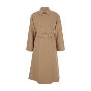 Beige Wollen Trenchcoat Jil Sander , Beige , Heren