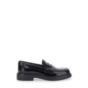 Zwarte Mocassin Platte Schoenen Tod's , Black , Dames