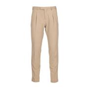 Op maat gemaakte wollen broek met plooien PT Torino , Beige , Heren